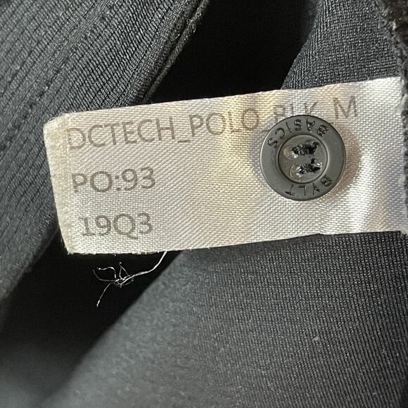 Bylt Basics Polo Shirt Mens M Black Tech Short Sleeve Stretch Breathable - Picture 7 of 9